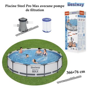 Piscine Steel Pro Max 366×76 cm avec une pompe de filtration – Bestway