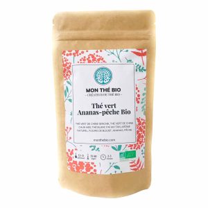 Thé vert Ananas Pêche Bio Monthébio 100 gr