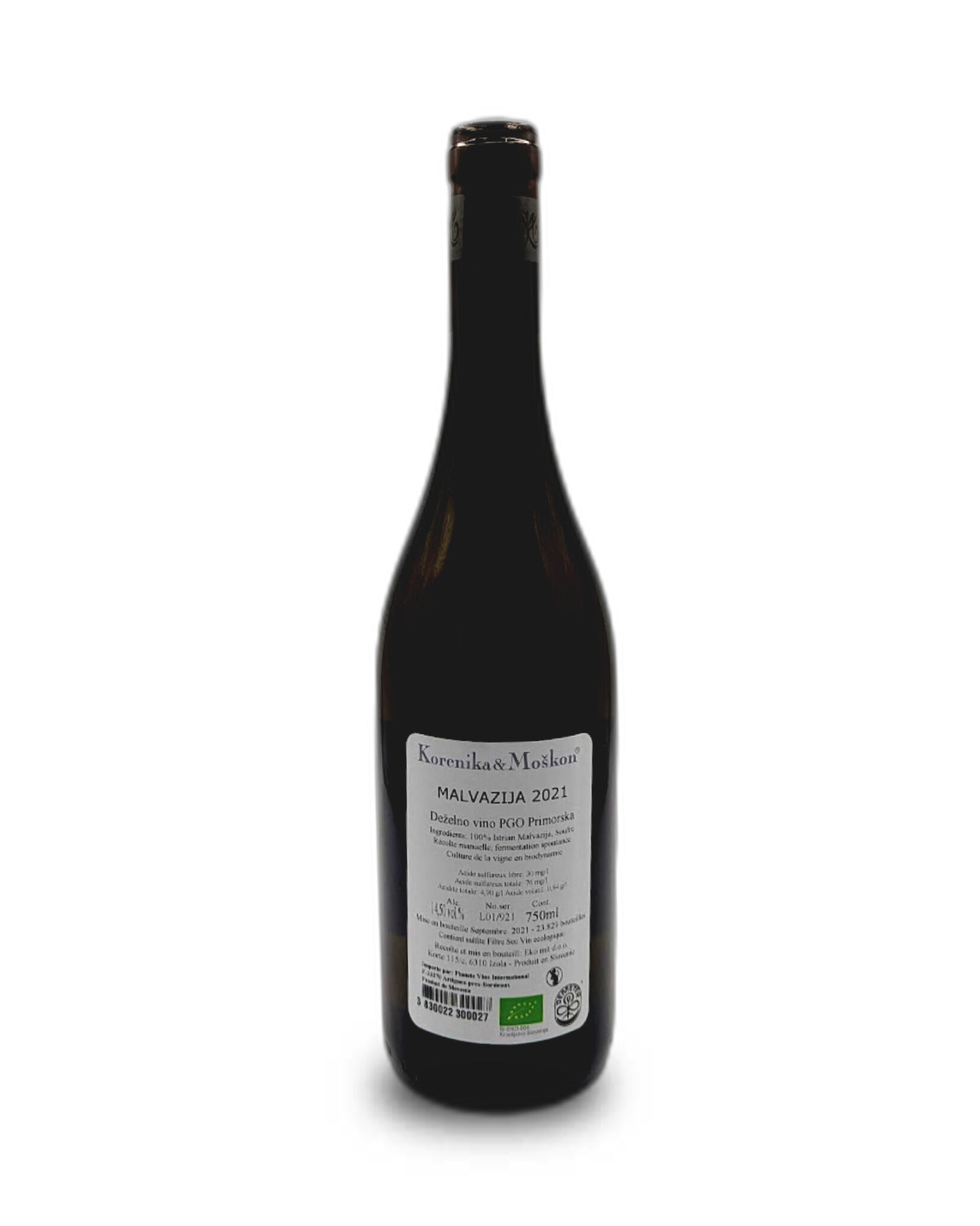 Vin Blanc - Korenika & Moskon - Malvazija - Slovénie PGO Primorska - 2021 - 75cl – Image 3