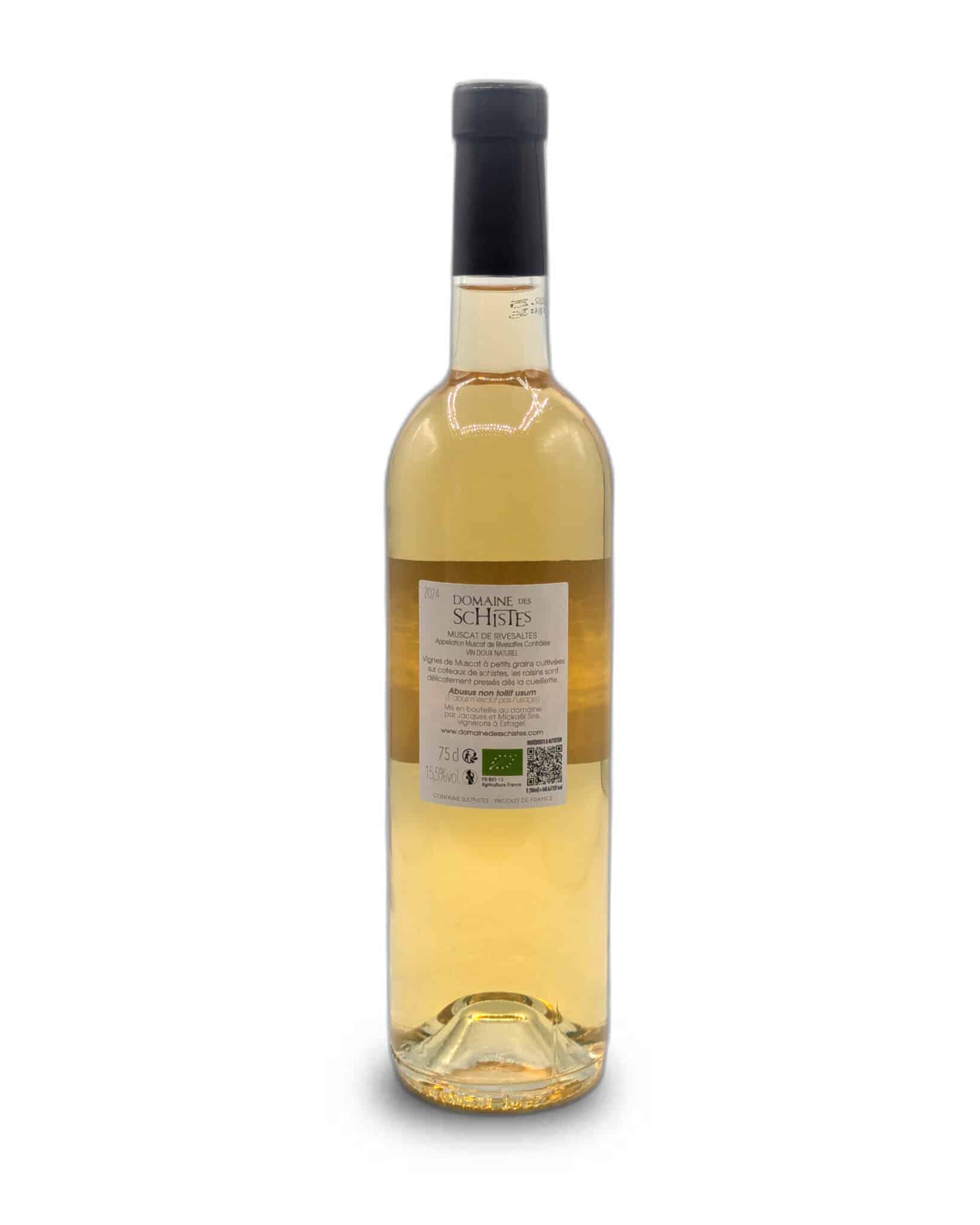 Vin doux naturel - Domaine des Schistes - Muscat de Rivesaltes - 2024 - 75 cl – Image 3