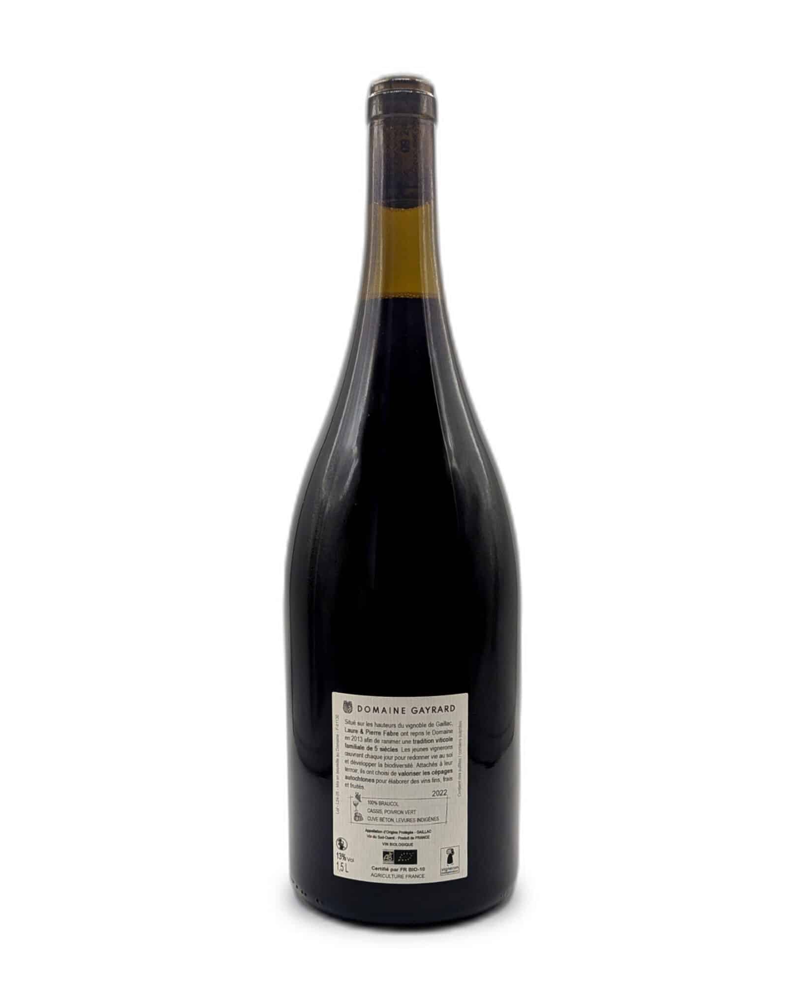 Vin Rouge - Domaine Gayrard - Gaillac - Braucol - 2022 - 150cl Magnum – Image 3