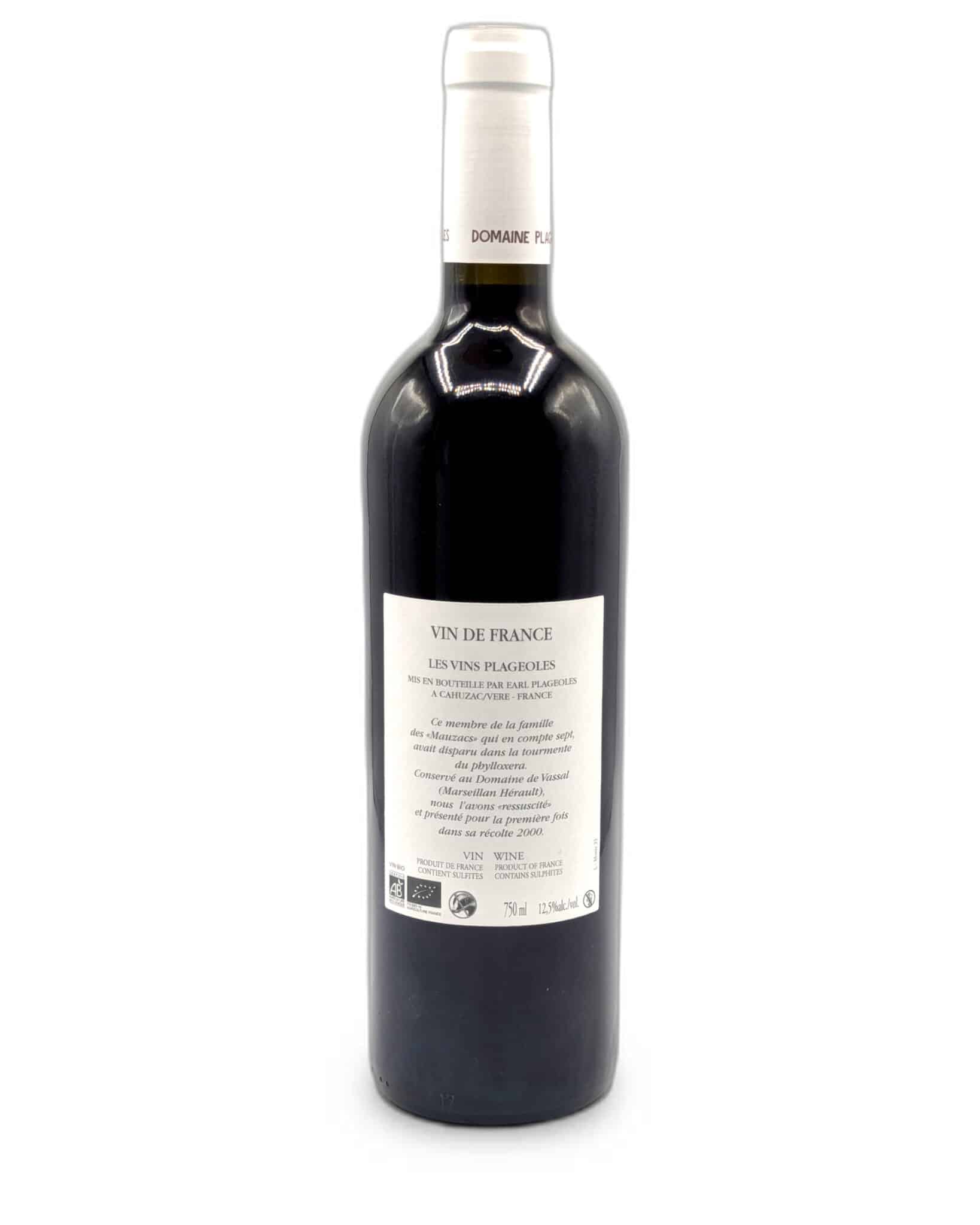 Vin Rouge - Plageoles - VDF - Mauzac Noir - 2023 - 75cl – Image 3