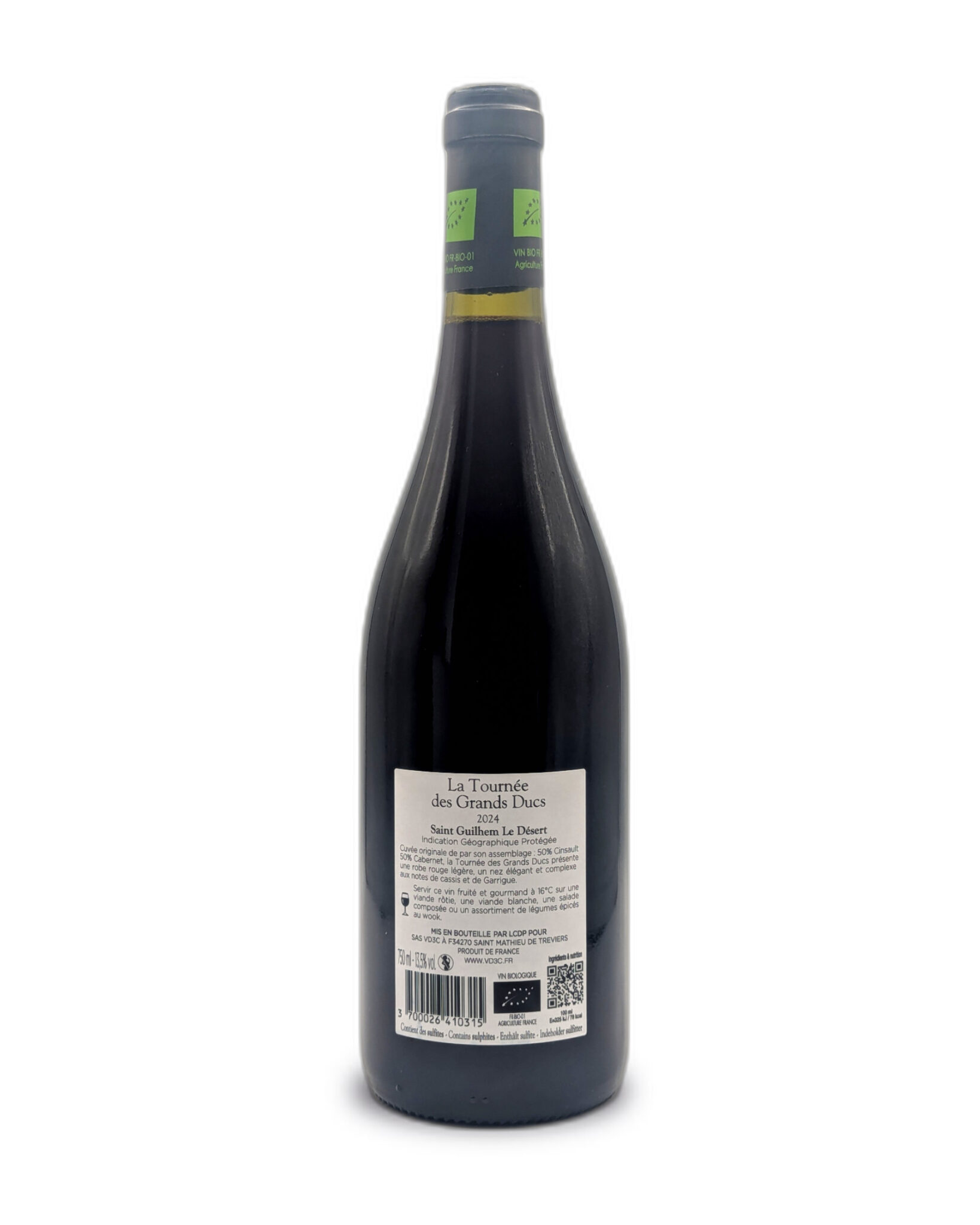 Vin Rouge La Tournée des Grands Ducs- Saint-Guilhem-le-Désert - 2024 - 75 cl – Image 3